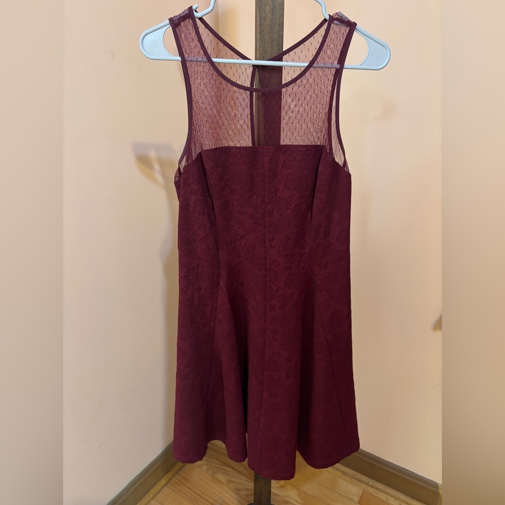 Burgundy Sleeveless Dress